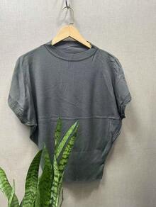 European And American Style Bat Sleeve Blouse Summer Fashion - Dark Grey - View 1