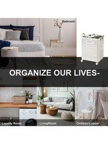 1pc Foldable Storage Box, Wardrobe Storage Box, Toy Storage Box, Sundries Storage Basket, Large Capacity Storage Box, Suitable For Toys, Clothes, Snacks, Books, Shoes, Plastic Boxes For Cars, Home Storage And Bedroom Accessories Under The Bed Storage Basket - Nhiều màu - Xem 4