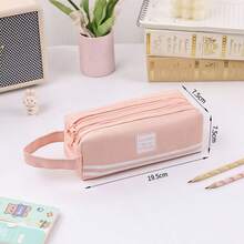 1/2 件铅笔盒纯色格子多功能铅笔盒钻石图案大容量铅笔盒文具袋学生铅笔盒（毛绒学校铅笔盒），适用于学校用品，返校