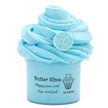 70ml Scented Cookies Butter Slime Kit - Blue Pink Charms Slime Soft Fluffy Putty DIY Sludge Christmas Birthday Gift Toys For Plasticine Party Favors
