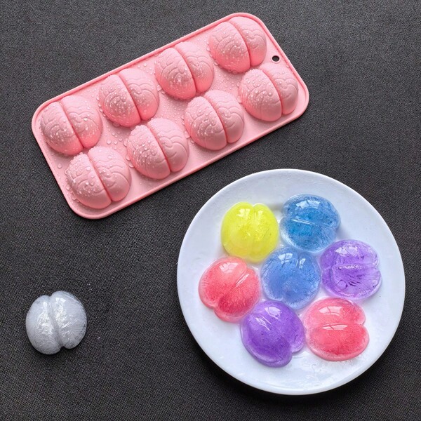 Molde de silicona de 8 cavidades con forma de cerebro para hacer cubitos de hielo, molde DIY para chocolate, cubitos de hielo para refrescos de verano