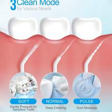 Electric Water Flosser, Portable Oral Irrigator With 3 Modes And 4 Nozzles, Wireless USB Battery Charging Water Teeth Cleaner For Travel, Home Braces And Dental Care, Suitable As Holiday Gift - 白色 - 查看 7