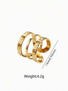 1pc Fashion Minimalist Hollow Infinity Symbol Stainless Steel Ring, Everyday Wear For Women