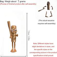 Tralalero Tralala.Italian Meme 鲨鱼饰品 - 独特设计的奇幻动物系列（香蕉、大象、绿蛙、鲨鱼、河马） - 耐用塑料办公室与家庭桌面装饰，风扇节日礼物 TungTungTungSahur - 彩色 - 查看 18