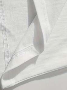 VHUTHK (180 Cotton T-Shirt)   Genius Girl -2   Print Men's Summer Round Neck Short Sleeve Casual Cotton Print - 白色 - 查看 5