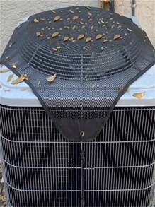 1Pc Durable 28inx28in" Outdoor Central Air Conditioning Cover - Protective Mesh Design With Secure Mounting Hooks, Black Frame, Air Conditioner Safety|Mesh Design Cover|Sturdy Mesh Construction