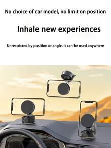 Soporte magnético para teléfono celular de doble cara, plegable 360 grados, portátil, con ventosa con funciones completas, diseño redondo, funcionamiento con una sola mano, adecuado como regalo de vacaciones