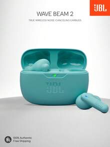 JBL Wave Beam 2 真无线降噪耳机，纯正低音，智能环境音技术，4 个麦克风带来清晰通话，长达 40 小时播放时间，IP54 防尘防水，100% 正品 - 藍色 - 查看 2