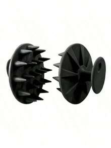 4pcs Silicone Body Brush Set - Includes: 1 Long Handle Back Scrubber, 1 Short Handle Shower Brush, 1 Hair Washing Brush And 1 Face Cleansing Brush. Non-Electric Handheld Body Brush/Face Brush, Non-Slip Handle, Strong Cleaning Power, Soft Bristles, Can Clean And Massage All Parts Of The Body. Cleaning Tool, Massage Tool - Black - View 11