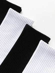 2 pares de calcetines casuales, atléticos y ligeros de algodón para mujer de Irisbear - Blanco - Ver 5