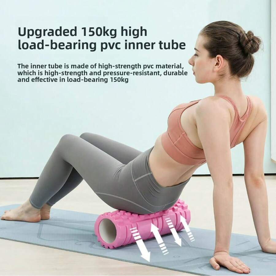 1 pezzo Rullo di schiuma mini da 26 cm, 30 classici, cavo in EVA, rullo per yoga, pilates, rilassamento muscolare e massaggio, ruota per fitness con punte, bastone per massaggio, EVA con rilievi piramidali testurizzati per massaggio in profondità, rullo in schiuma ad alta densità, portatile e durevole per il rilassamento muscolare, l'allenamento yoga, il fitness indoor - ideale per esercizi per schiena e gambe, design morbido e flessibile, migliora la flessibilità | Superficie testurizzata | Morbido e flessibile