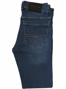 World JSM Silver Pantalon para Hombre de Mezclilla corte casual Slim con Stretch Mundo JSM Silver - Verde - Ver 4