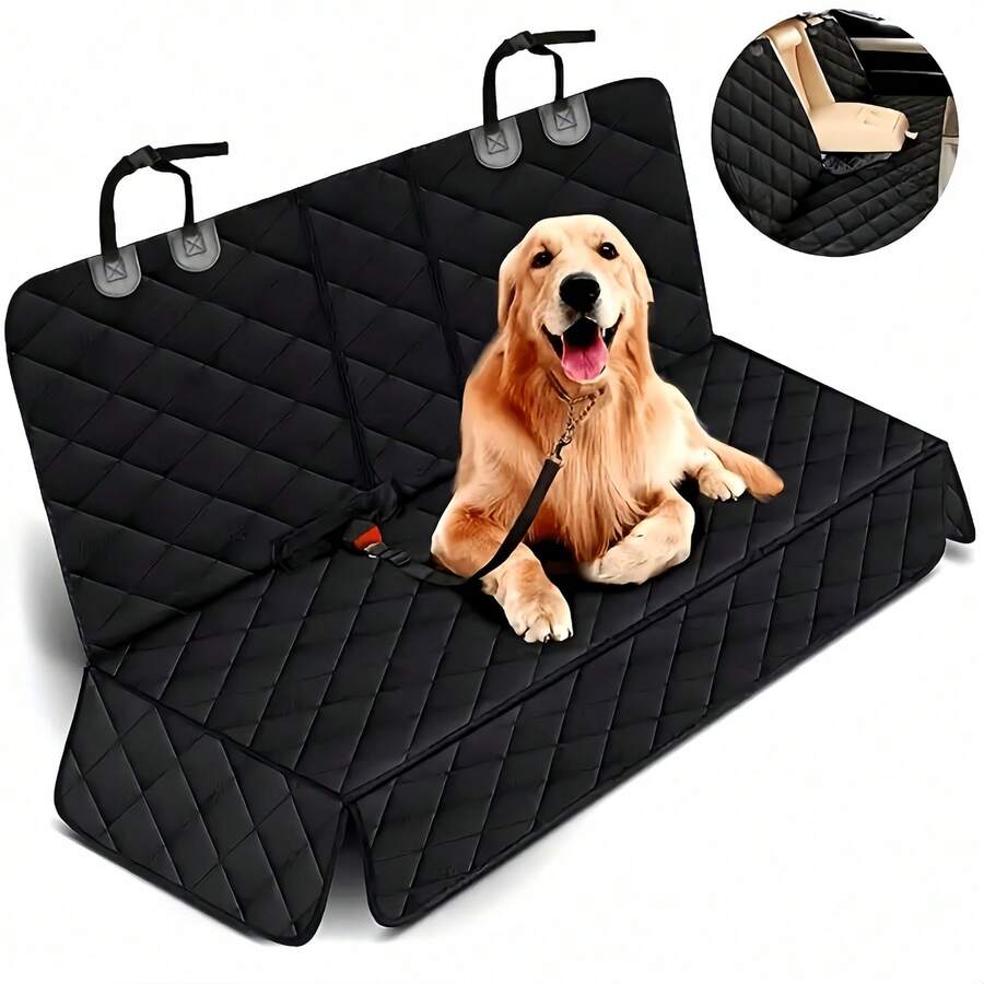 Dog Car Seat Cover Waterproof, Non-Slip, Scratch-Proof & Easy-To-Clean Protector For 60/40 Split Bench Seats In Cars & SUVs, Black, Standard - 135cm Width - Multicolor - View 1