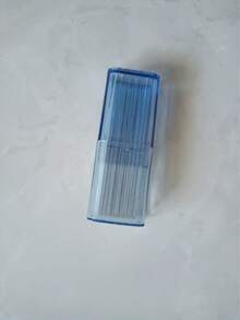 Travel Toothpick Box Cleaning Swab Organizing Boxes Storage Small Carriers Plastic Container Simple Pads Toothpick Holder Cleaning Swab Boxes Travel Storage Case, Transparent Small Dispenser Container For Small Item Storage, Back To School - Multicolor - View 11