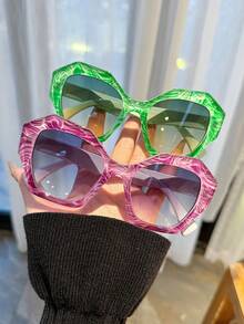 LiMiaoMiao 1 chiếc kính thời trang đa giác Unisex đa năng - Nhiều màu - Xem 8