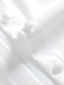 2025 New White Chiffon Short Sleeve Blouse, Workwear Acetate Satin Collar Professional Office Tops, Summer Fashion