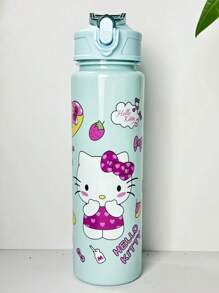 Sanrio 1 PIEZA Taza de material de PC con los personajes de dibujos animados Sanrio Kitty Kuromi Melody Cinnamoroll, adecuada para viajes diarios, desplazamientos y turismo. Un excelente regalo.