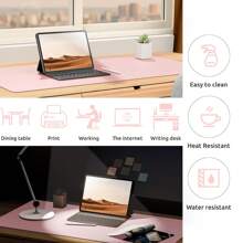 Fates Advanced Napa Texture PU Leather Light Desk Pad Protector, Double Sided Use,Office Desk Mat, Large Mouse Pad, Non-Slip PU Leather Desk Blotter, Laptop Desk Pad, Waterproof Desk Writing Pad For Office And Home(Thickness 1mm)