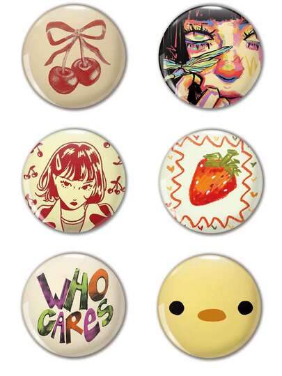 趣味徽章胸针、女士别针、衬衫别针、包包饰物、时尚配饰，适合送给朋友、家人、老师、同学的有趣礼物