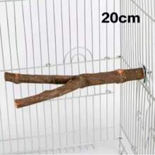 1pcs 20cm Birds Accessories Bird Cage Sticks Wooden Stuff Stand Tree Branch Perches Asesorips Para Aves Vogel Stokjes - 棕色 - 查看 2