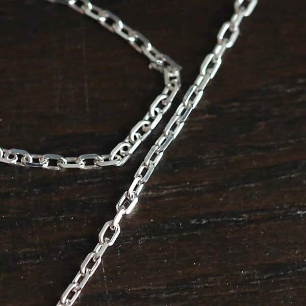 925 Sterling Silver Square Cross Chain Necklace For Men, Fashionable Minimalist Clavicle Necklace, Versatile Accessory, Hypoallergenic Gift For Him