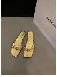 Women Flat Sandals - 金色 - 查看 8