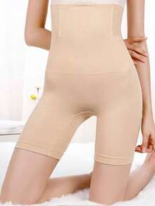 1pc High Waist Shaping Women's Underwear, Including Abdomen & Buttock Lifting Panty, Waist Cinching & Buttock Lifting Panty, And Slimming Shaping Panty - Apricot - View 7