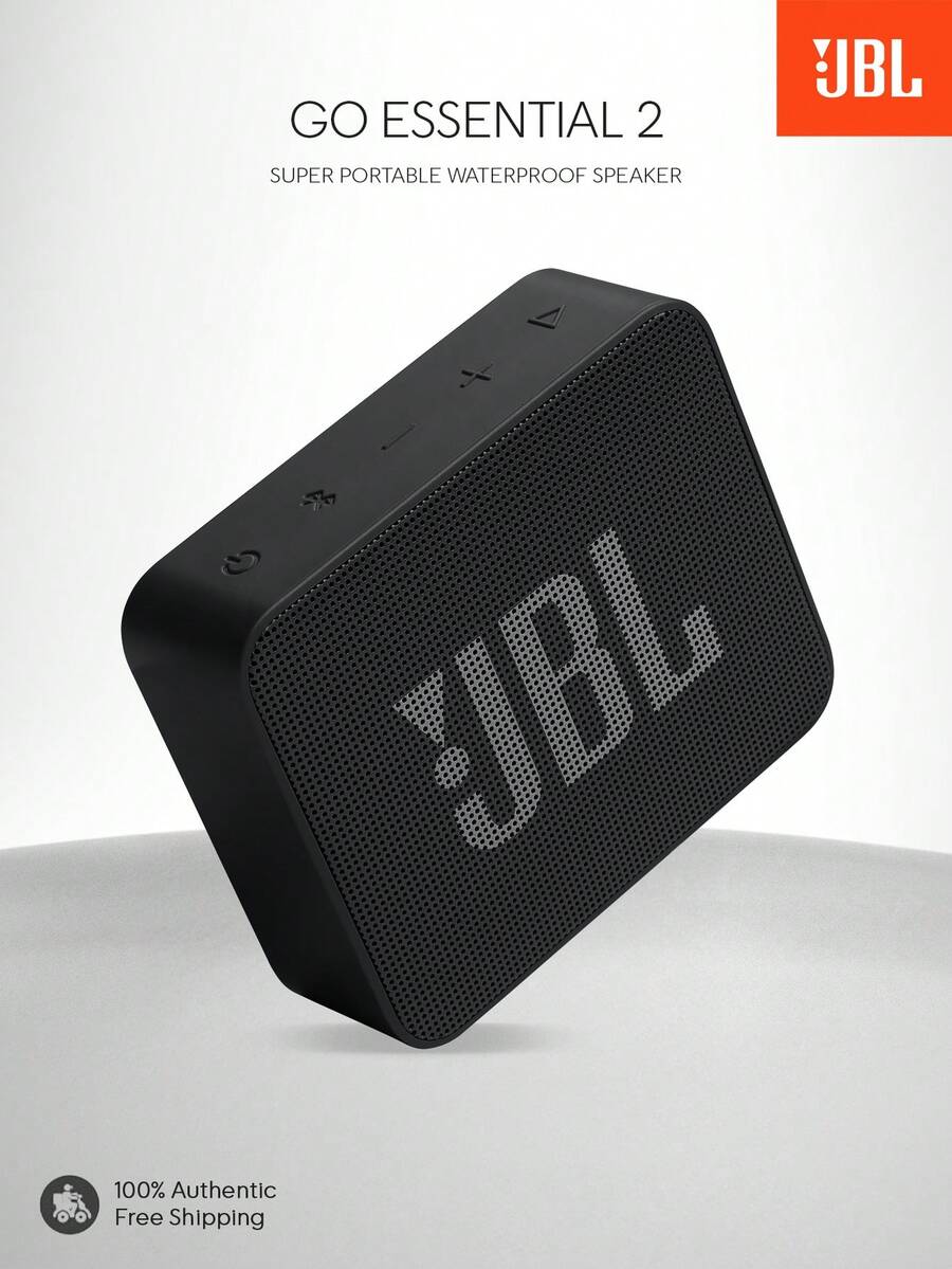 JBL GO ESSENTIAL 2 超便携无线蓝牙音箱,IP67 防水防尘,强劲低音,小巧桌面音响,理想礼物 - 黑色 - 查看 1