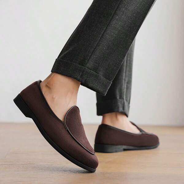 Mocasines hombre, moda coreana slip-on, zapatos casuales de estilo británico nuevo y transpirables, zapatos de nicho americano de caña baja para hombre, zapatos holgados versátiles para peluquero de discoteca, zapatos cómodos para conducir