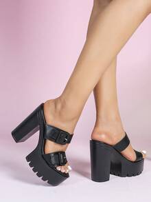 Nuovi sandali con plateau alla moda da donna, con punta aperta, casual, eleganti e alla moda, adatti per l'uso quotidiano