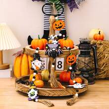 2pcs Halloween Listing Home Party Ghost Festival Decoration Bead String Witch Pumpkin Bat Hanging Accessories