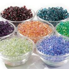 Mărgele de sticlă gradient de 4 mm, 90 de bucăți, mărgele de sticlă cu picătură de apă în 2 tonuri pentru confecționarea bijuteriilor, mărgele de cristal din sticlă în 20 de culori pentru cercei, coliere, brățări DIY. Consumabile pentru confecționarea bijuteriilor