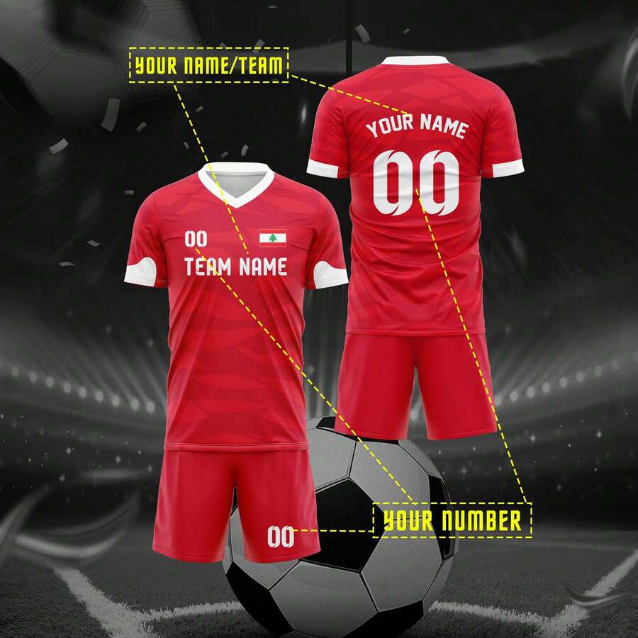 Customized Soccer Jerseys For Men, With Personalized Patterns, Logos, Names And Numbers. Breathable, Quick-Drying And Fashionable Sports T-Shirts Suitable For Badminton, Volleyball And Football Training, Middle East & - Multicolor - View 1