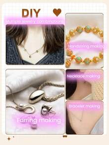 10件，天然贝壳圆珠吊坠，男女皆宜，可制作耳环、项链、手链、发饰、脚链、发夹。可用作手机壳、钥匙扣装饰。可用作护身符、装饰品。打造独特魅力的珠宝。DIY装饰配件。手工珠宝珠饰。返校季。珠子