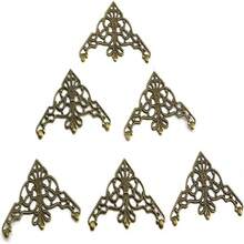 20 Stücke Ecken-Schutz aus Metall, Metall Buchsecken-Schutz Eisen-Filigran Vintage Eckverzierungen dekorativ für Tischkanten, Schmucksachen, DIY Box, Handwerks Dekoration