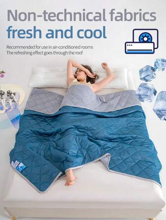 1 Temperature Controlled Cooling Blanket --Lightweight Summer Cooling Blanket For Hot Sleepers/Reduces Temperature By 3-5°C Compared To Traditional Cooling Blankets. --Large/Small/Double Size --Machine Washable --Great For Camping, Air Conditioned Rooms And Night Sweats (Available In 5 Colors)