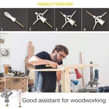 Hollow Wall Anchors, Butterfly Expansion Anchors With Screws, Drywall Screws, Zinc Alloy Expansion Plug Screw Set, For Drywall, Curtain Wall, Plaster Hardware Plugs, Ready To Install! - Multicolor - View 7