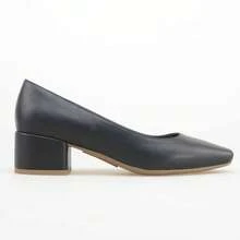 Simple And Fashionable Mid - Heel Women's Square - Toe Block - Heel Single Shoes,Versatile, Elegant And Comfortable, Essential For Various Occasions - màu đen - Xem 4