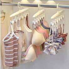 12-Hook Plastic Hanger Set: Space-SavingOrganizer For Bras, Tank Tops, And More In YourCloset - Multicolor - View 6