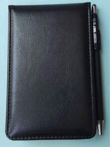 Mini Pocket Notebook, Memo Pad Holder, Includes 3 X 5 Inch Pocket Notebook, Ballpoint Pen, Small Leather Notebook (A7) - one-size - View 9