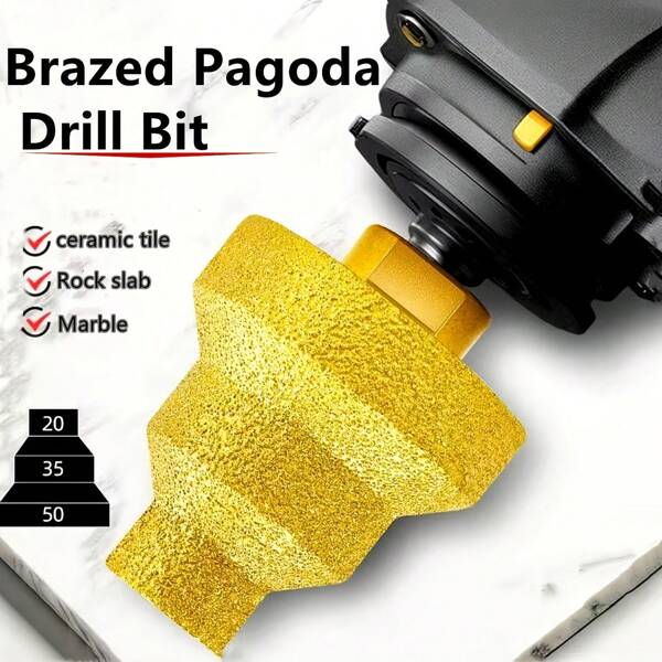 M10 M14 Diamond Chamfer Step Bit 20-50mm Hole Saw Milling Tile Cutter Marble Concrete Reamer Masonry Drilling Construction Bits