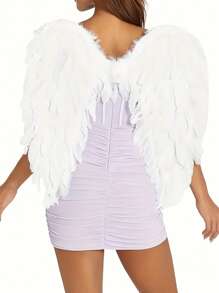 1pc Colorful Feather Angel Wings, Personalized Costume Prop For Adults, Suitable For Festivals, Performances, Cosplay Halloween Halloween Accessories