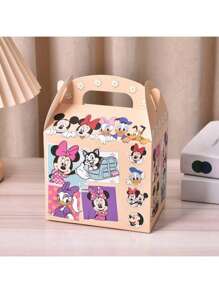 Disney 6pcs Disney Mickey Mouse Mini Cartoon Candy Gift Box, Suitable For Party, Holiday, Birthday Gift Packing