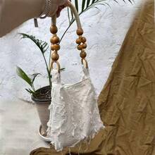 Women Shoulder Bags - 麻本色流蘇 小號磁扣 - 查看 8