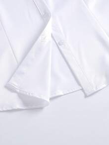 2025 New High-End Business Professional White Blouse For Women, Short Sleeve Office Formal Shirt Top - 白色 - 查看 6