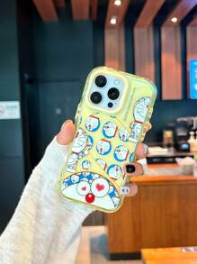 Doraemon Funda de teléfono con licencia oficial compatible con Apple iPhone 16 Pro Max, 15 Pro Max, 15, con patrón de Doraemon, cubierta protectora de Body completo, anti caídas, impresión de alta definición, antideslizante para iPhone 11, 12, 13, 14, 15, 16 Plus, 15 Plus, 14 Plus