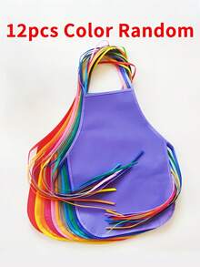 Set Celemek Lukis Warna-warni 6/12pcs - Celemek Seni Non-Woven Tahan Air, Bernapas & Tahan Noda untuk Kelas, Kerajinan & Pesta, Perlengkapan Sekolah, Kembali ke Sekolah - MultiWarna - View 11