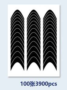 39/234 pezzi Adesivi per unghie con strisce dipinte a spruzzo francese, strumento di decorazione per unghie fai-da-te con modello autoadesivo, facile da usare e rimuovere, decorazione e guida per il fai-da-te sulle punte delle unghie