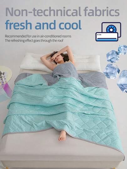 1. Cooling Blanket - Lightweight Summer Cooling Blanket, Suitable For Those Who Feel Hot, Can Lower The Temperature By 3-5°C Compared To Traditional Cooling Blankets. - Large/Small/Double Size - Machine Washable - Ideal For Camping, Air-Conditioned Rooms, And Night Sweats (5 Color Options)