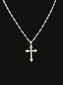Elegant Cross Necklace With Cubic Zirconia – Minimalist Collarbone Chain | Sparkling Zirconia Inlay, Perfect For Daily Wear & Ideal Gift For Back-To-School, Halloween, Christmas, Valentine's Day & More